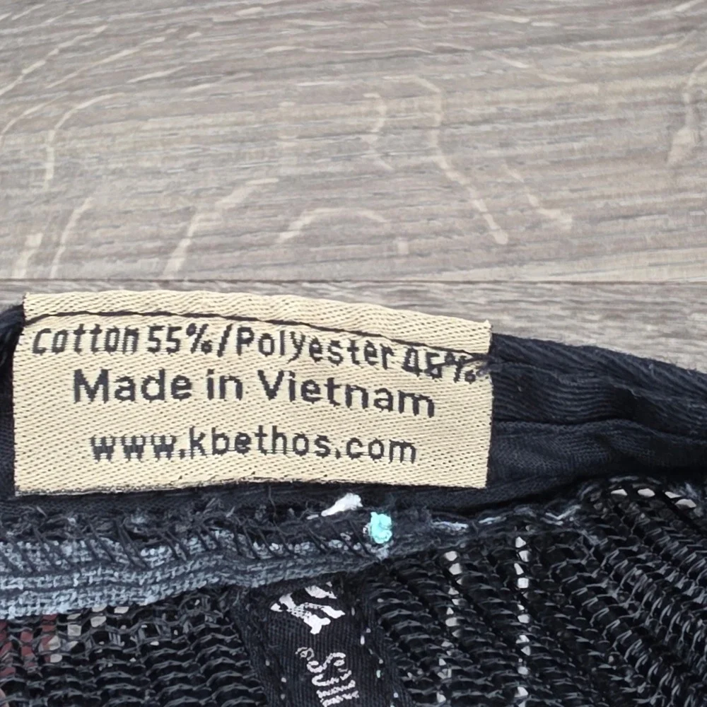 Born Free Hat KBETHOS Cap Womens Adjustable Strap Back Black Distressed Trucker